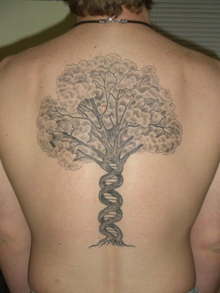 The tattoo above with shows the connection with our family tree and our DNA