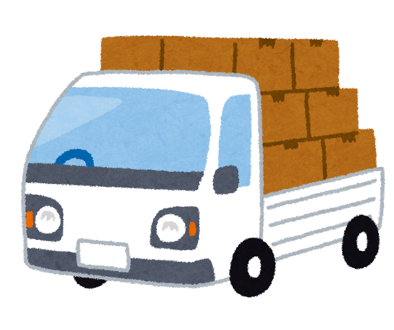 荷物を積んだトラックのイラスト かわいいフリー素材集 いらすとや 荷物を積んだトラックのイラスト かわいいフリー素材集 いらすとや