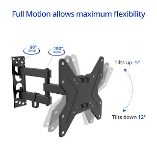 TV Wall Mount Bracket Full Motion Articulating Swivel & Tilt for most 13-42 LED LCD Plasma Flat Screen Monitor