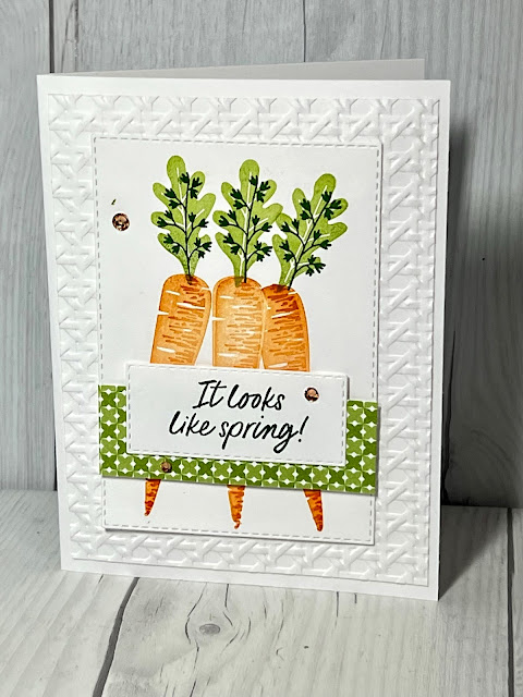 Carrot Themed greeting card using Stampin' Up! Thanks a Bunch stamp Set