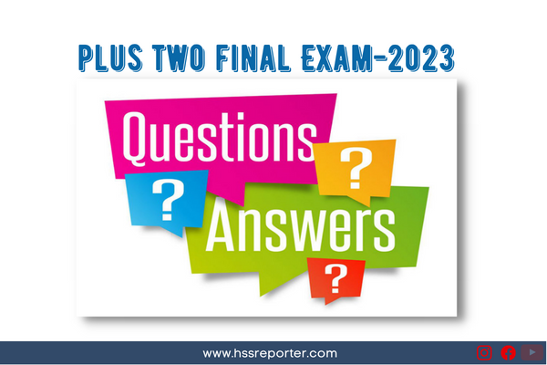 Plus Two Final Exam March 2023 QP & Answerkeys