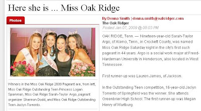 Miss Oak Ridge on-line