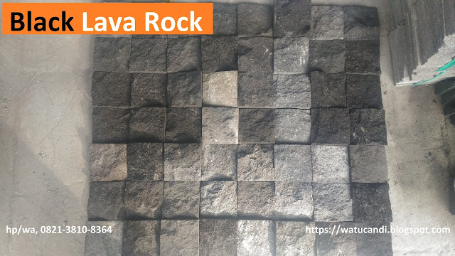 covereg wall brick lava rock natural stone rough face exotis, batu alam tempel dindin dengan permukaan kasar datar alami yang di siku dengan potongan mesin kotak persegi, bisa juga di gunakan sebaga stepping pada taman tegel paving natural alami.