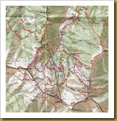 Estratto della carta "Appennino modenese" del CAI di Modena