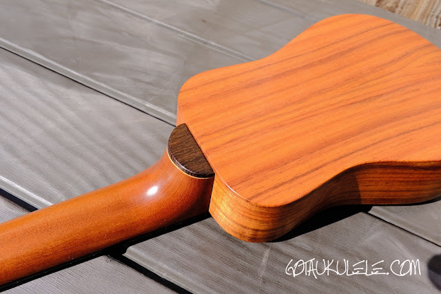 KM Ukuleles Koa Soprano back