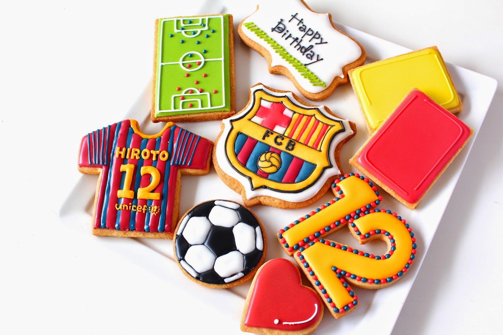 Sweeten Your Day バルセロナのアイシングクッキーbirthday Icing Cookies Fcb