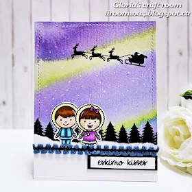 Sunny Studio Stamps: Eskimo Kisses Customer Card by Gloria