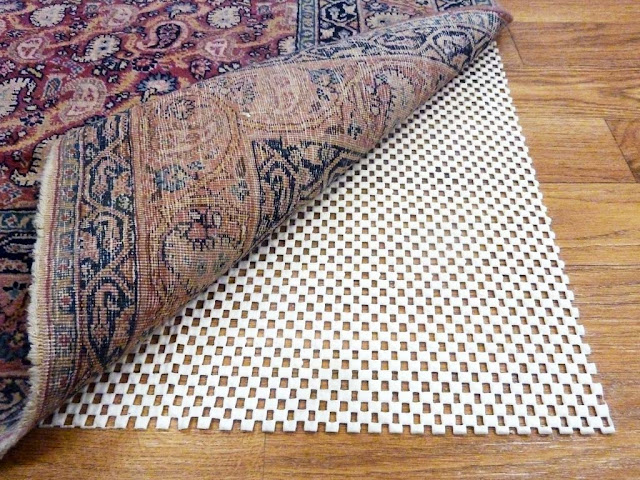 wooden floor rug pad