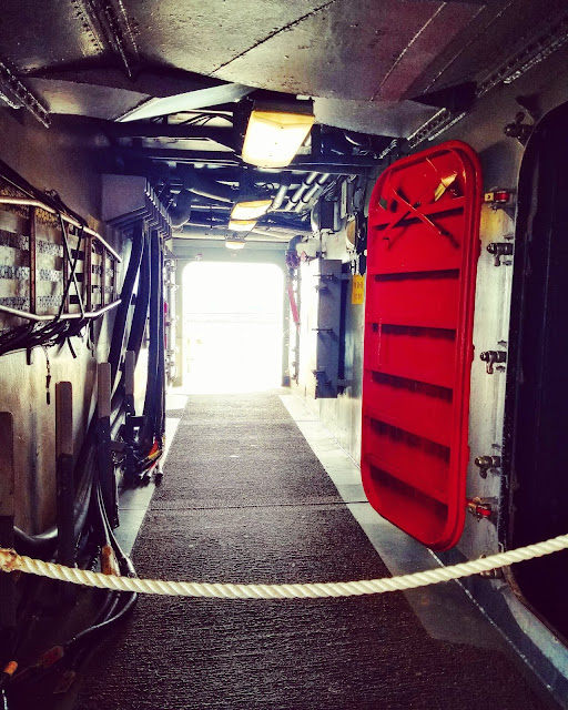 LA Fleet Week 2019 LA Waterfront San Pedro Port of Los Angeles, California USS Comstock LSD-45 Red Door