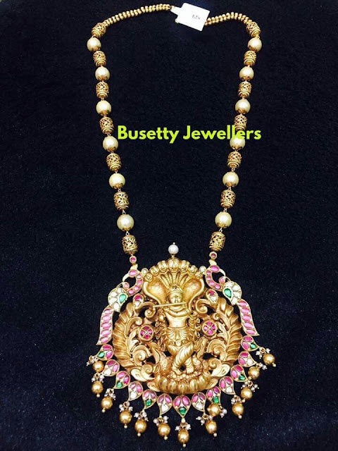 Krishna Pendant with Gold Balls Chain