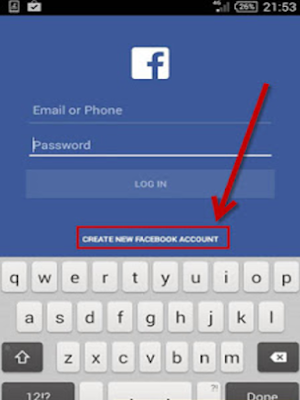 Buat Akun Facebook Baru Lewat Hp Android dan Di Web