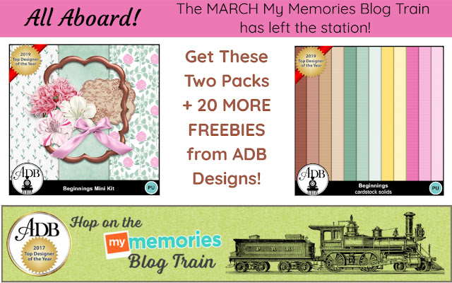 ADB Designs MyMemories Blog Train
