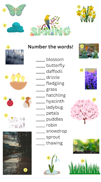 Spring vocabulary with pictures