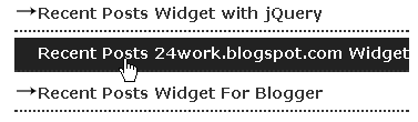 Recent Posts Widget