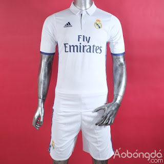 Áo bóng đá siêu cấp có logo Real Madrid sân nhà 2016/17 tại aobongda.com
