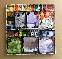 Box Palette with Camlin Artists water colour tubes
