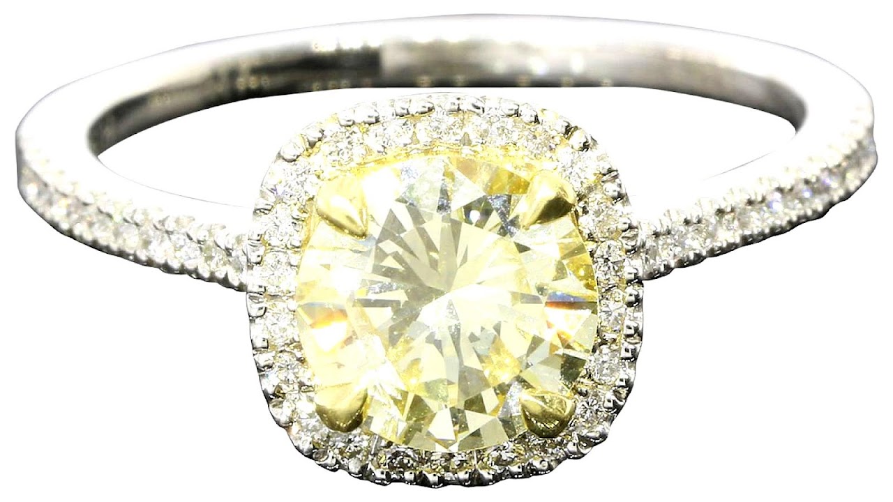 Light Yellow Diamond Engagement Ring