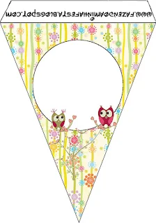 Owls Couple Free Printable Cones.