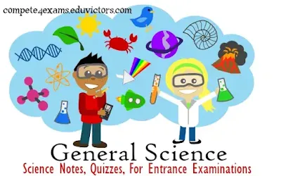 Science Study Notes, Worksheets, Quizzes covering Physics, Chemistry, Biology and General Science topics