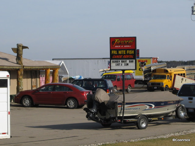 Beyond Coon Rock: Traders Bar and Grill and Canoe Rental 