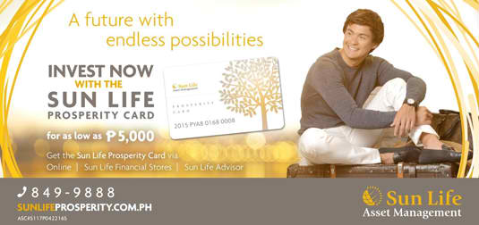 Invest Now with the Sunlife Prosperity Card