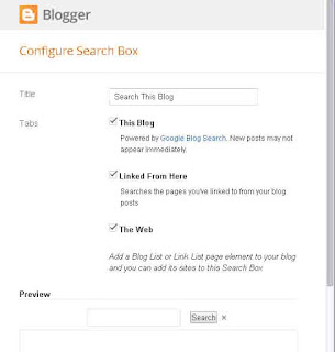 Create search box blogger