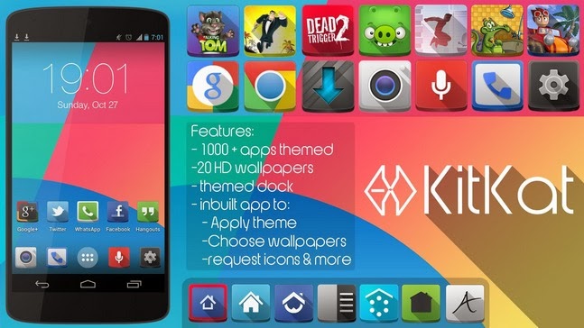 KitKat(Apex Nova Adw theme) android apk - Screenshoot