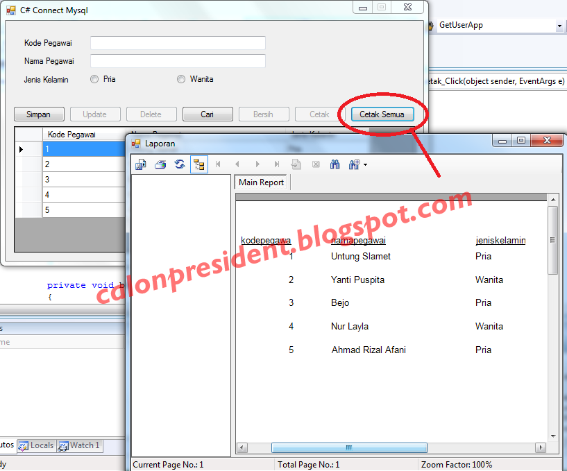 Tutorial C  Membuat Laporan dengan Crystal Report C  Contoh 