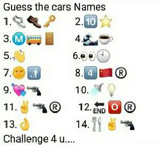 GUESS THE CARS NAME PUZZLE