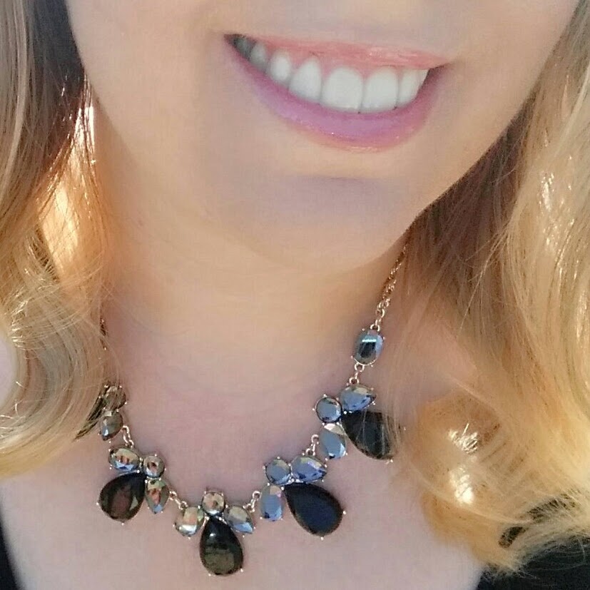 Perry Street Abby Necklace in Black Crystal