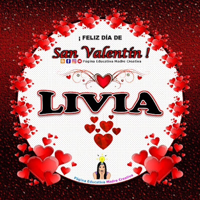 Feliz Día de San Valentín - Nombre Livia
