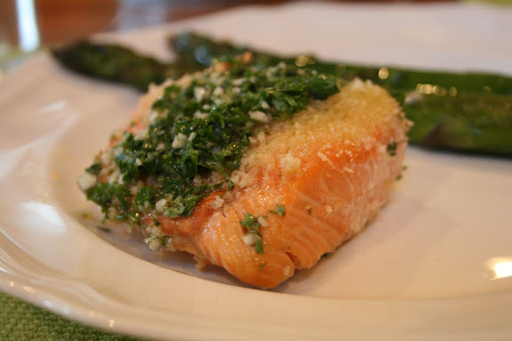 Spring Chinook with Salmoriglio Sauce