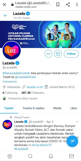 Twitter Lazada Indonesia (@LazadaID)