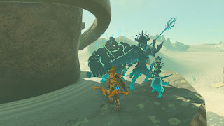 ready for a fight with the phantoms of Sidon, Yunobo, and Riju all in one spot next to a shrine