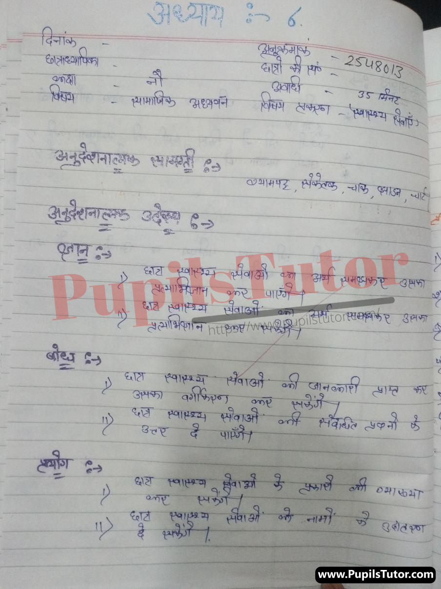 Swasthya Sewaye Lesson Plan | Health Services Lesson Plan In Hindi For Class 12 – (Page And Image Number 1) – Pupils Tutor