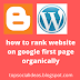 how to rank website on google first page organically