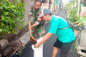 Selokan Air Bersih, Babinsa Koramil Duren Sawit Kerja Bakti