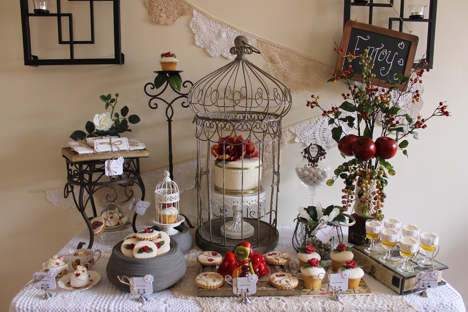 Events By Nat My Vintage  Rose and Doily Inspired 32nd 