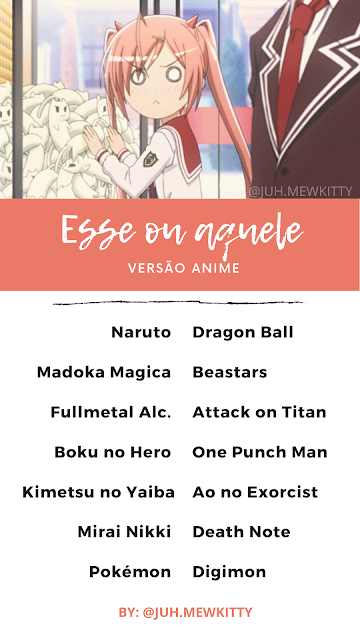 Templates de animes para Instagram