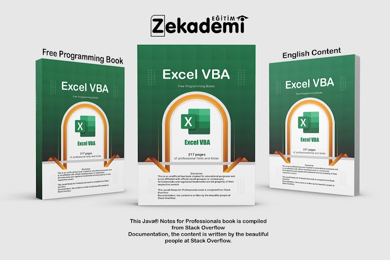 Ücretsiz Excel VBA Programlama Kitabı | Free Excel VBA Programming Book