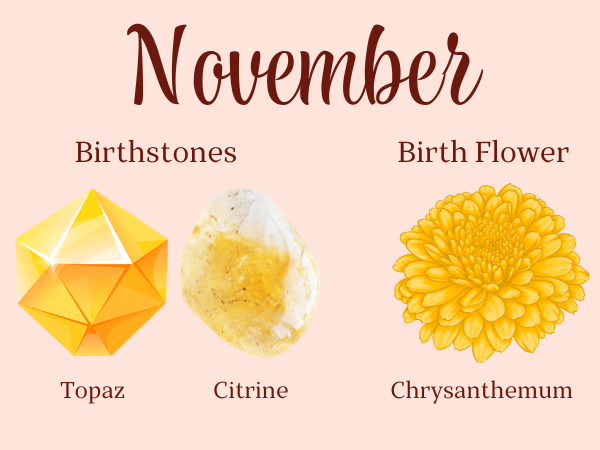 november birthstones and birth flower
