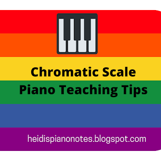 Piano Teaching Tips Chromatic Scales heidispianonotes.blogspot.com