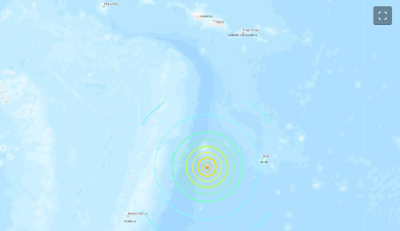 A magnitude 7.3 earthquake east of Tonga has triggered a Pacific tsunami warning.