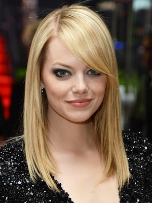 hairstyles with bangs emma stone long side swept bangs