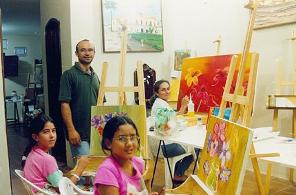 Aulas no ateliê
