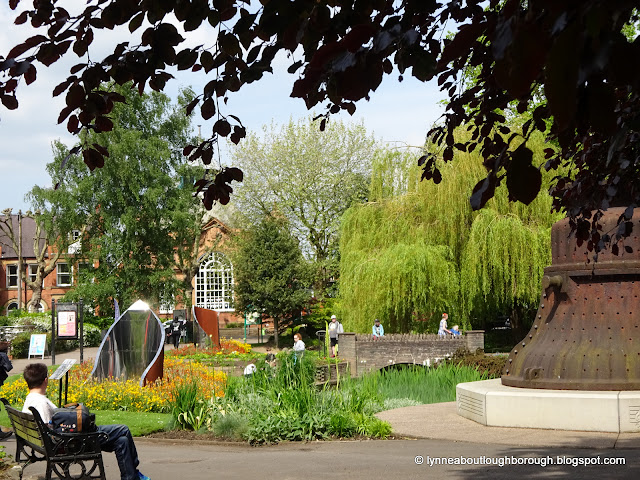 Sculptures in a park