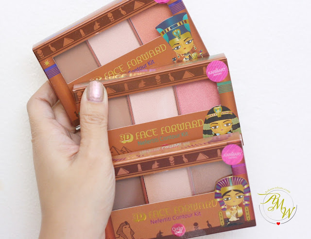 a photo of Cathy Doll 3D Face Forward Contour Kit Review in shades Nerfertiti Weapon, Cleopatra Secret and Sphinx Seduction