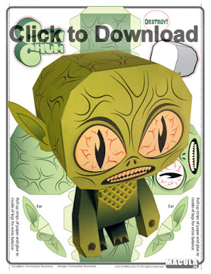 Zombie paper craft printable