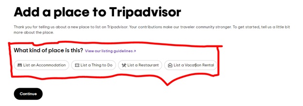 How to add a place in Tripadvisor
