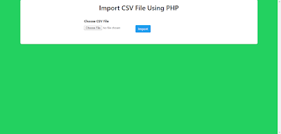 html form import csv in php